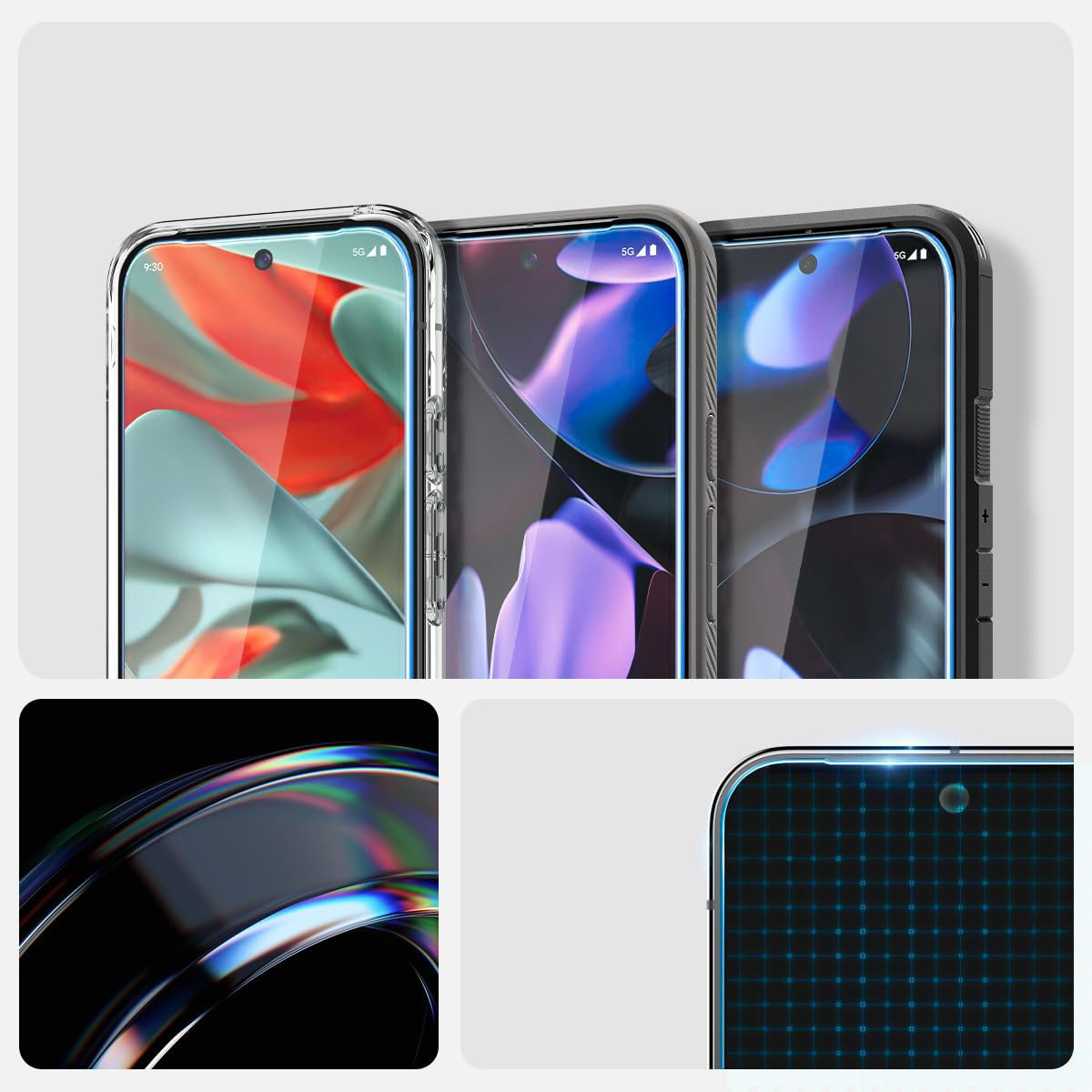 Szkło do etui + Aplikator Spigen Glas.tR EZ Fit 2-Pack do Google Pixel 9 Pro XL